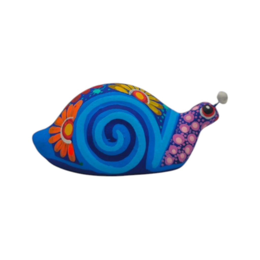 Alebrije Snail Figurine | Colorful Hand-Painted Design